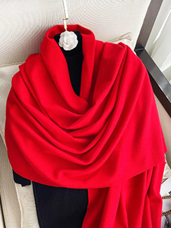 Solid Color Tasseled Scarf Scarfs&Hats - Image 8