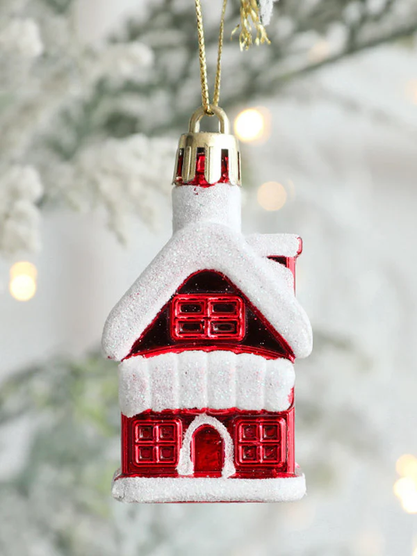 2 Pcs New Snowman House Ice Cream Christmas Xmas Tree Decorations Pendant - Image 13
