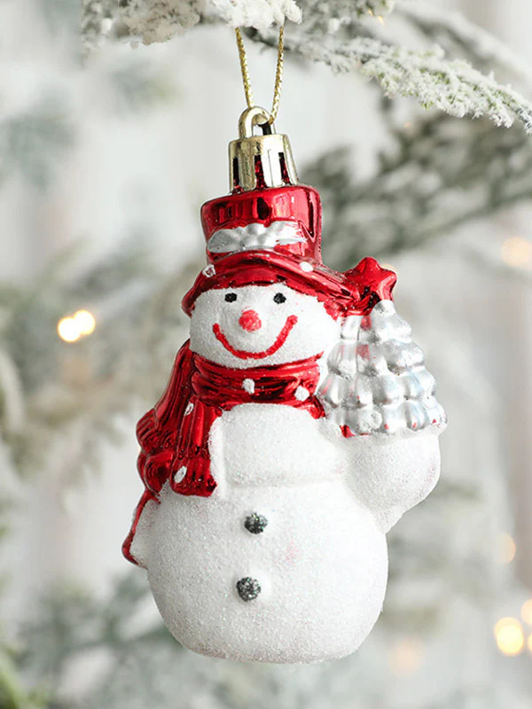 2 Pcs New Snowman House Ice Cream Christmas Xmas Tree Decorations Pendant - Image 14
