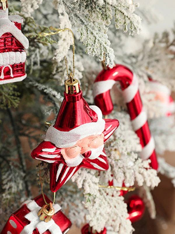 2 Pcs New Snowman House Ice Cream Christmas Xmas Tree Decorations Pendant - Image 3
