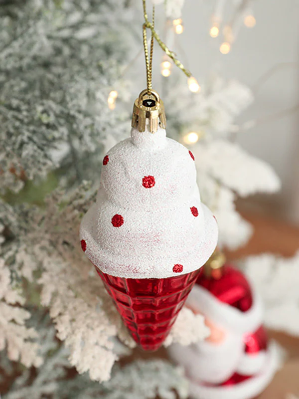 2 Pcs New Snowman House Ice Cream Christmas Xmas Tree Decorations Pendant - Image 7