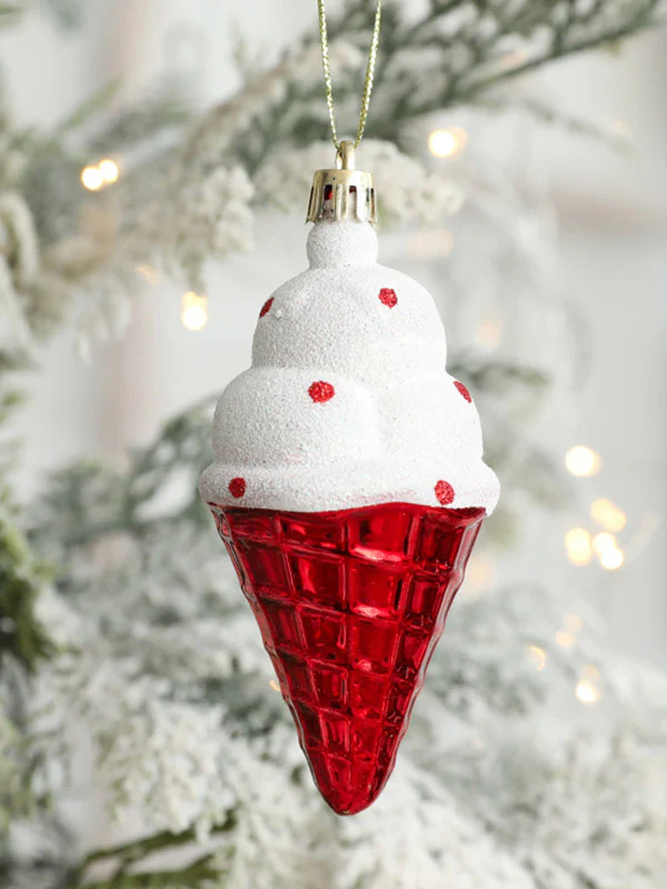 2 Pcs New Snowman House Ice Cream Christmas Xmas Tree Decorations Pendant - Image 8