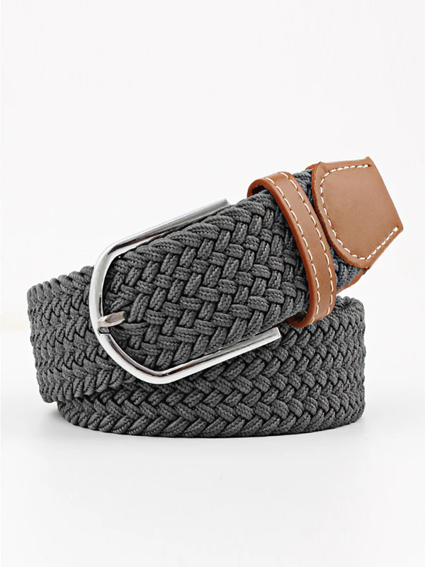 20 Colors Simple Contrast Color Weave Belt - Image 11