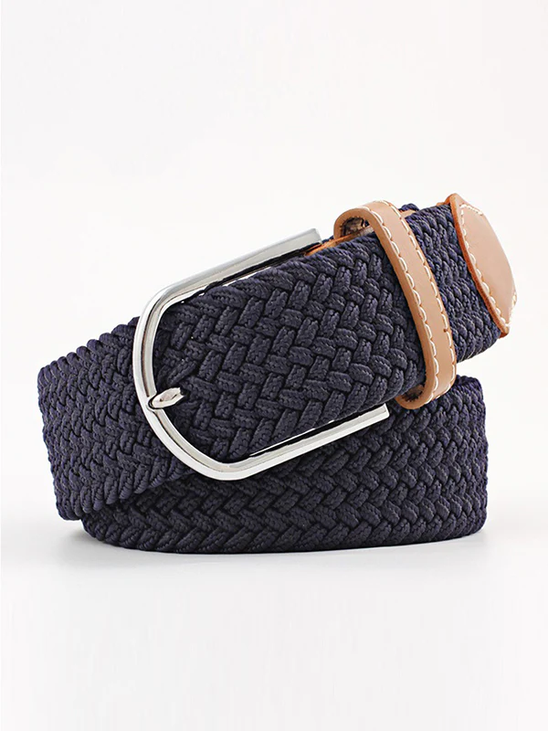 20 Colors Simple Contrast Color Weave Belt - Image 13
