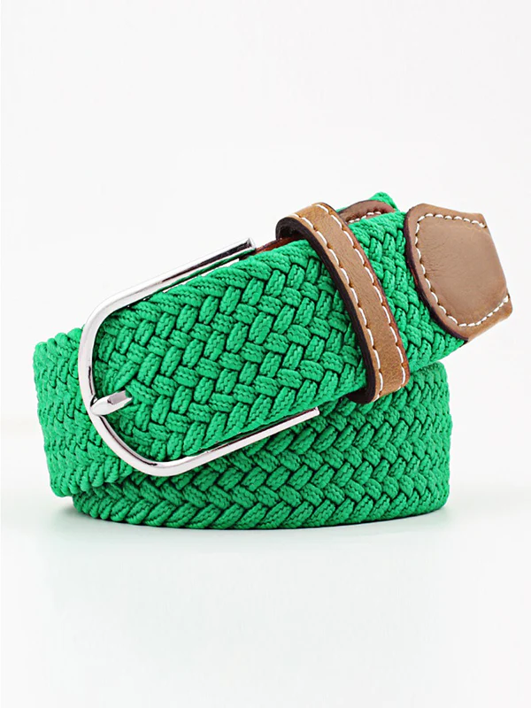 20 Colors Simple Contrast Color Weave Belt - Image 15