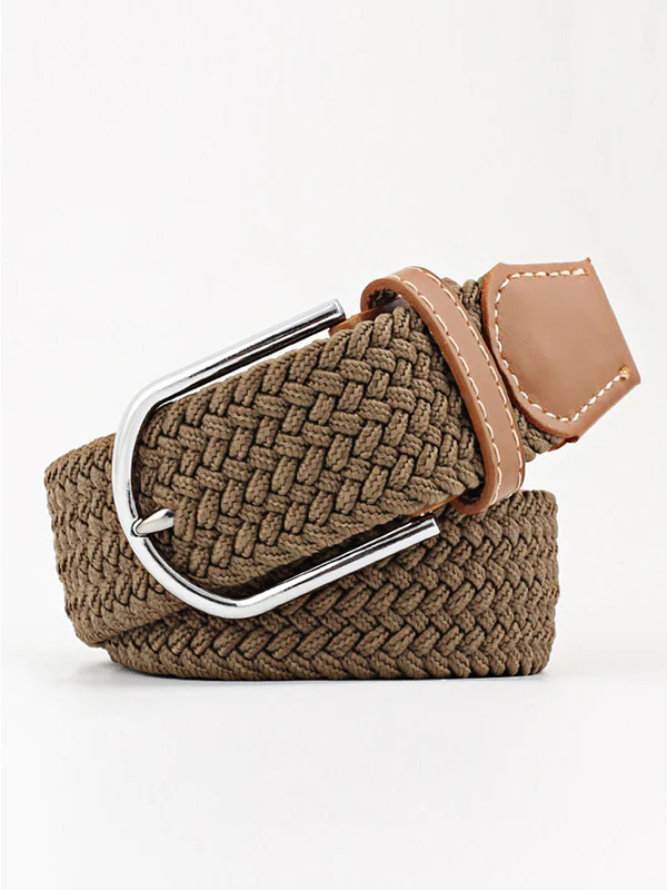 20 Colors Simple Contrast Color Weave Belt - Image 16