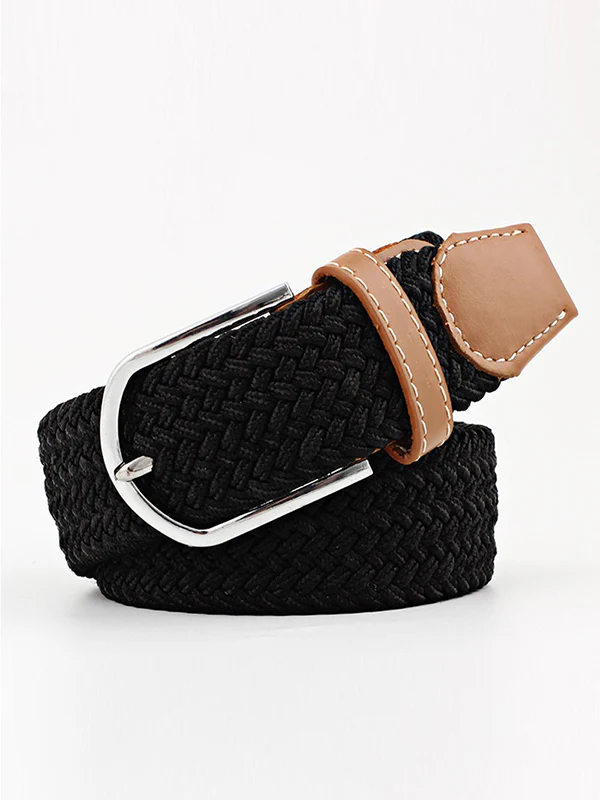 20 Colors Simple Contrast Color Weave Belt - Image 17