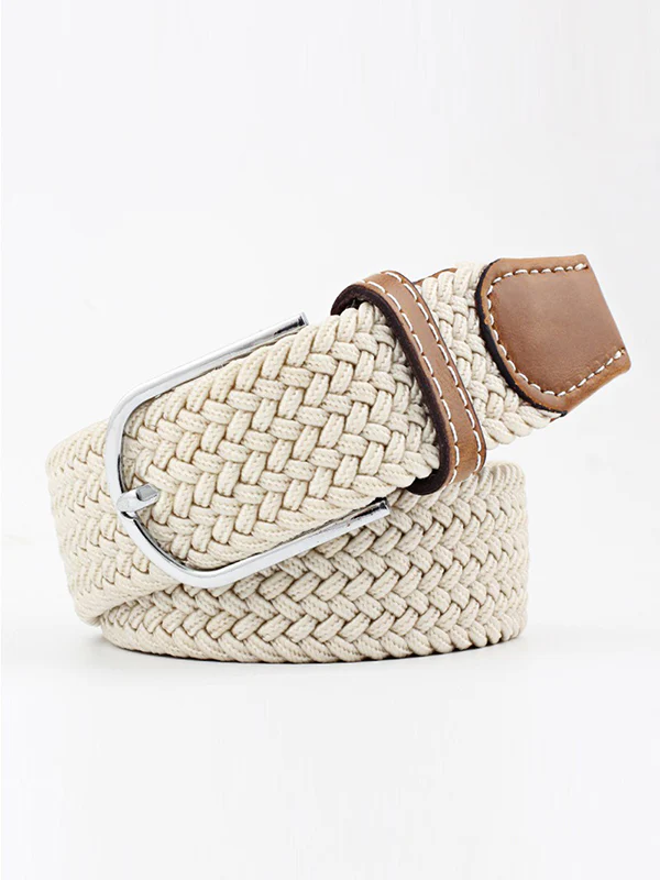 20 Colors Simple Contrast Color Weave Belt - Image 19