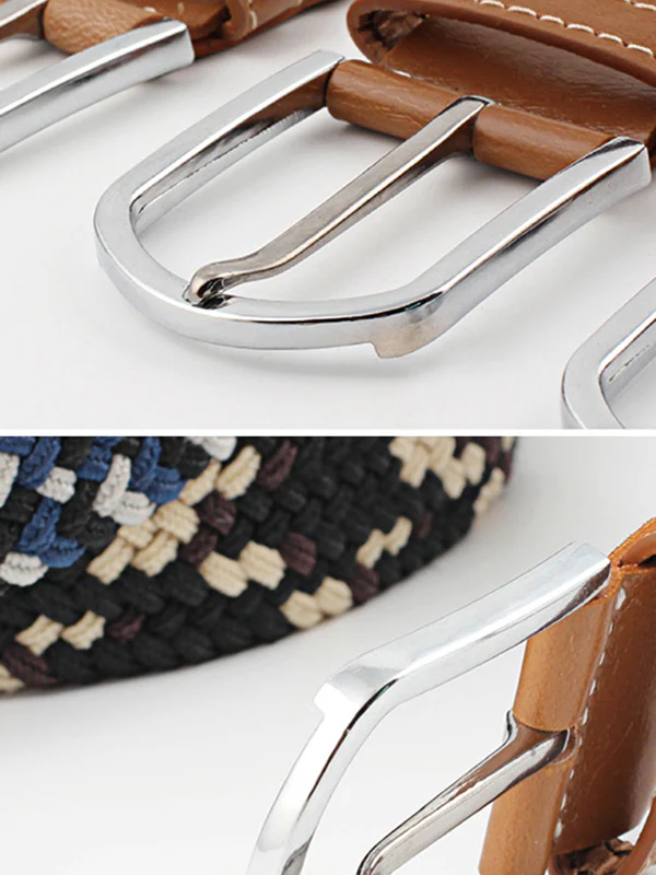 20 Colors Simple Contrast Color Weave Belt - Image 23