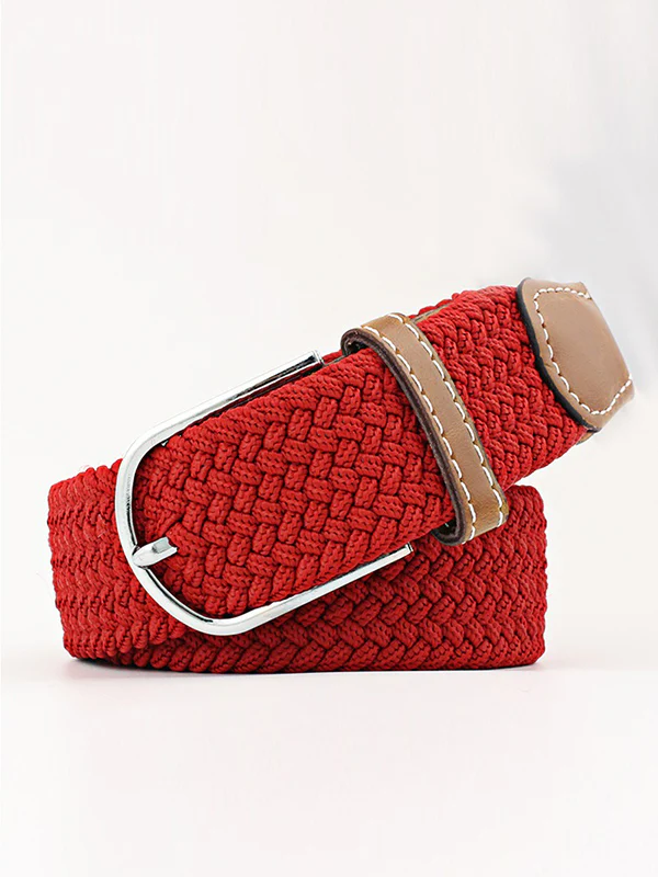 20 Colors Simple Contrast Color Weave Belt - Image 5
