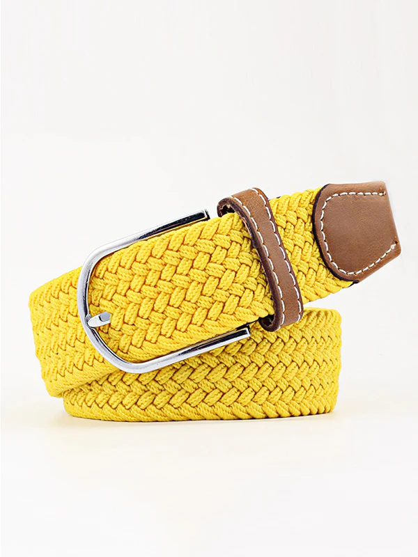20 Colors Simple Contrast Color Weave Belt - Image 6