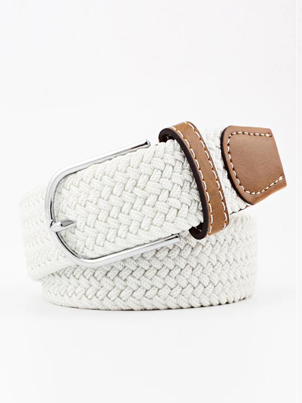 20 Colors Simple Contrast Color Weave Belt - Image 7