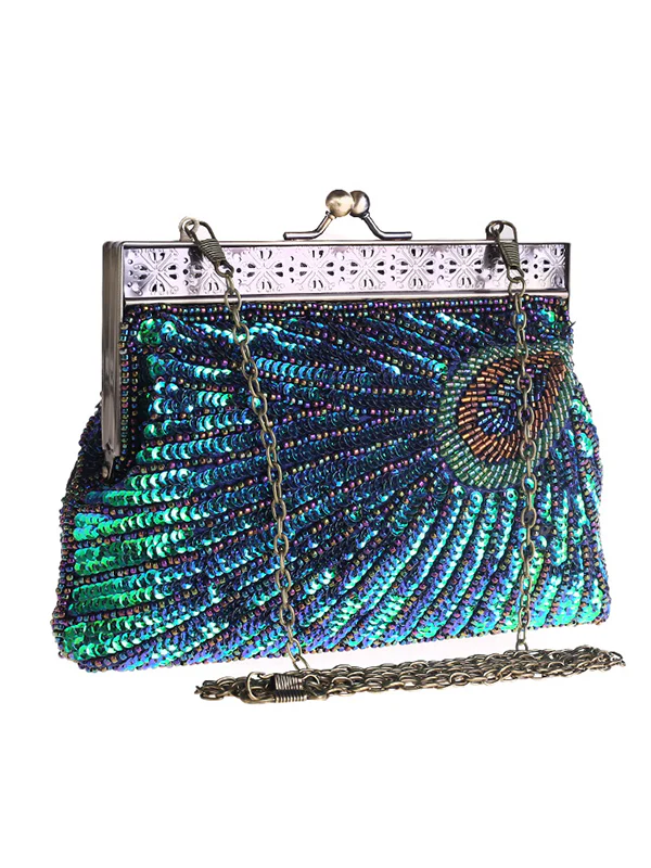 4 Colors Urban Geometric Sequined Makeup Bag Handbag - Image 5