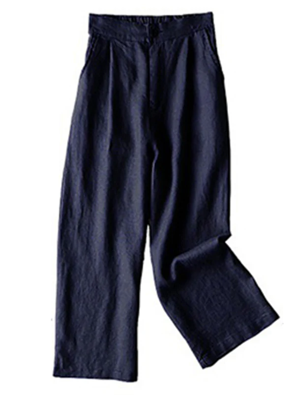 5 Colors Line Loose Casual Plus Size Wide-Leg Pants - Image 8
