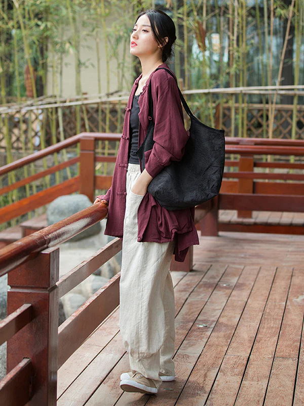 7 Colors Casual Wide Leg High Waisted Solid Color Linen Pants - Image 25