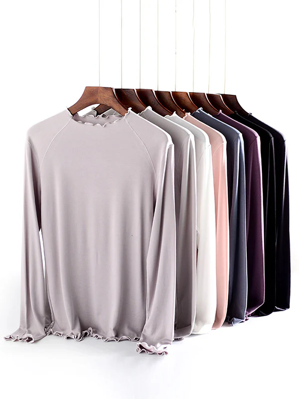 7 Colors Solid Color Long Sleeves T-Shirt Top