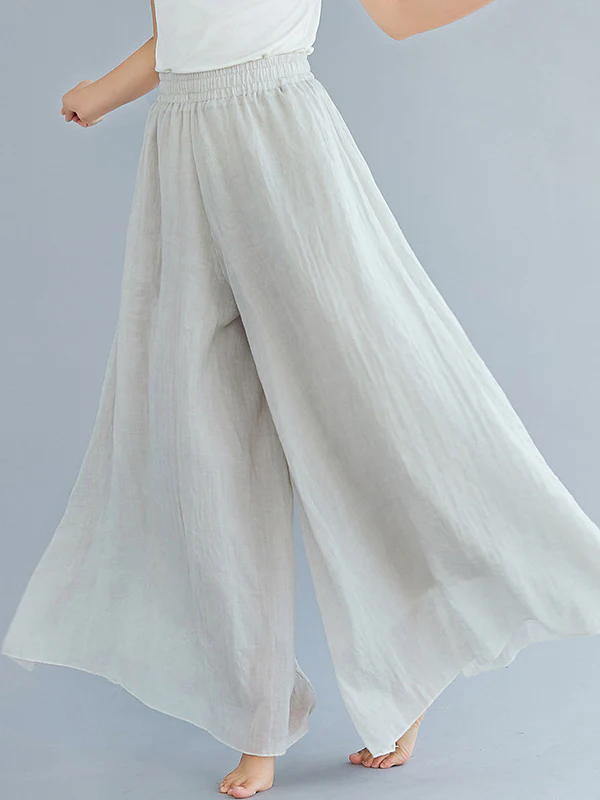 8 Colors Linen Super Loose Wide-Leg Casual Pants - Image 2