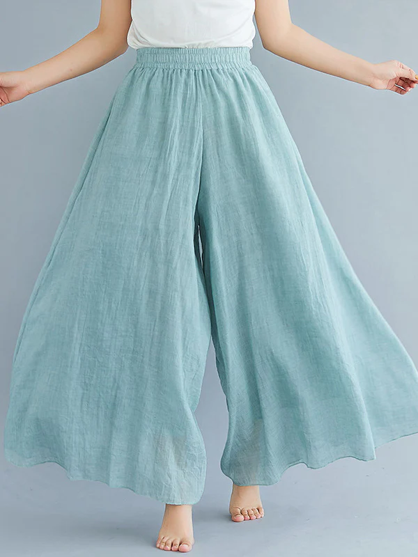 8 Colors Linen Super Loose Wide-Leg Casual Pants - Image 3