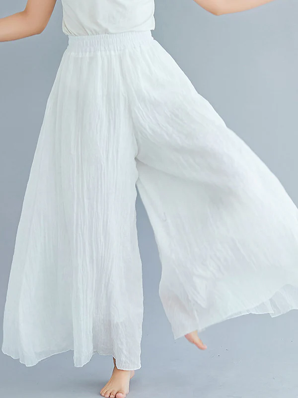 8 Colors Linen Super Loose Wide-Leg Casual Pants - Image 5