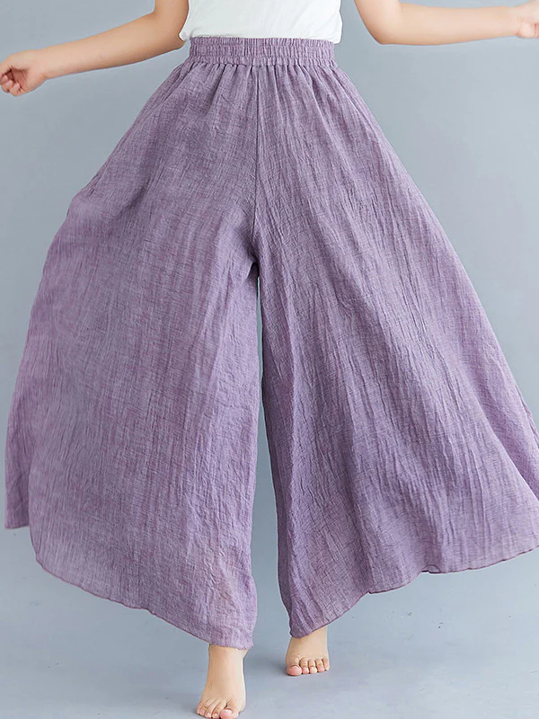 8 Colors Linen Super Loose Wide-Leg Casual Pants - Image 7