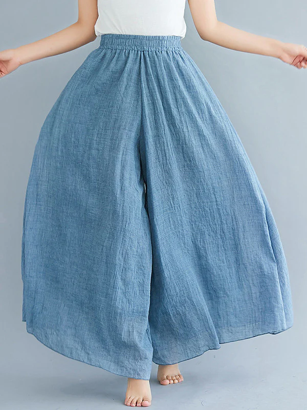8 Colors Linen Super Loose Wide-Leg Casual Pants - Image 8