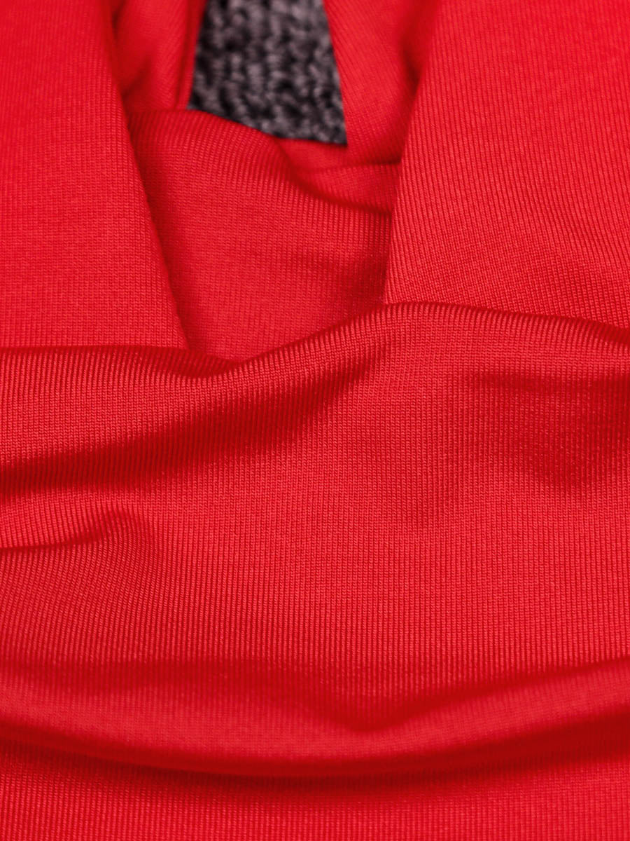 A-Line Elasticated Waist Backless Pleated Solid Color Split-Joint Deep V-Neck Mini Dresses - Image 21