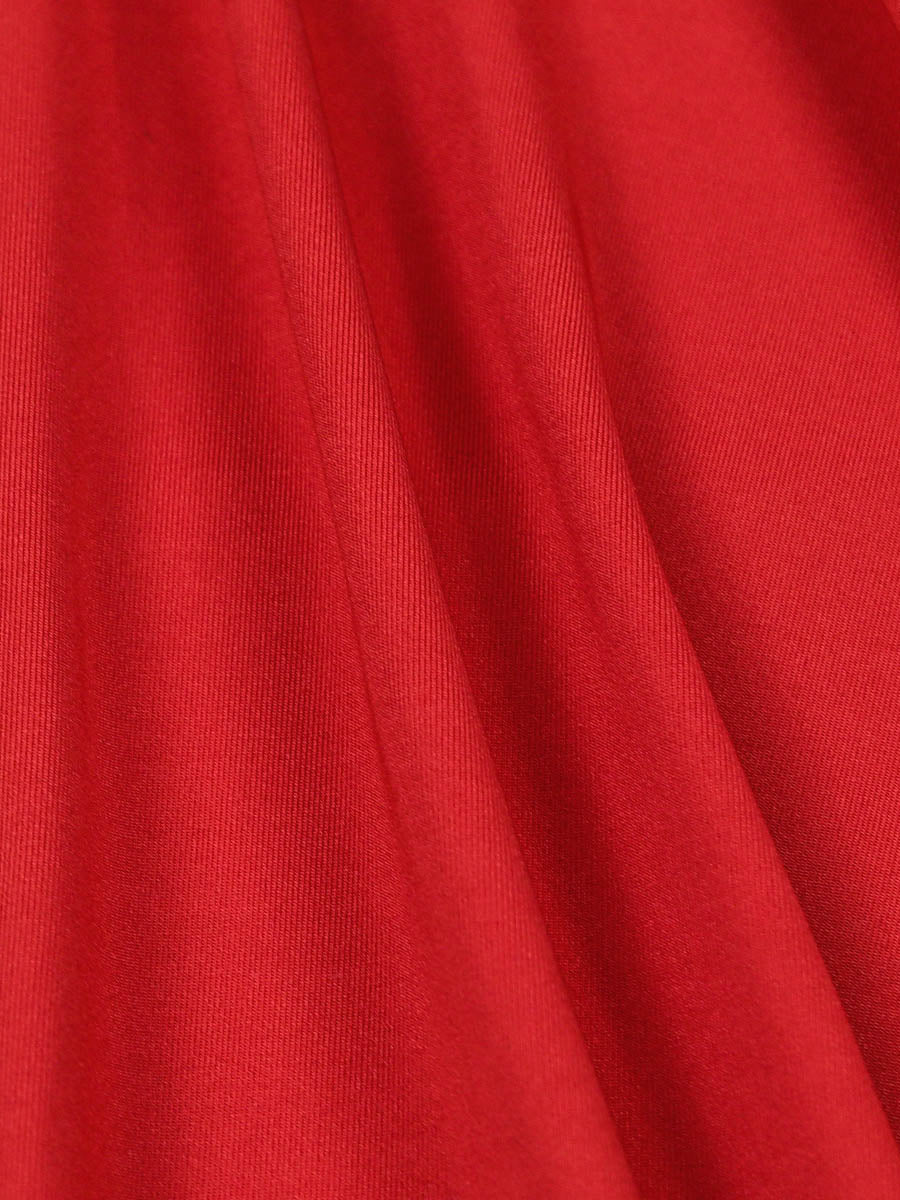 A-Line Elasticated Waist Backless Pleated Solid Color Split-Joint Deep V-Neck Mini Dresses - Image 23