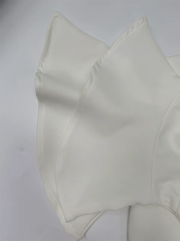 A-Line Flared Sleeves Shiny Solid Color Split-Joint Square-Neck Maxi Dresses - Image 10