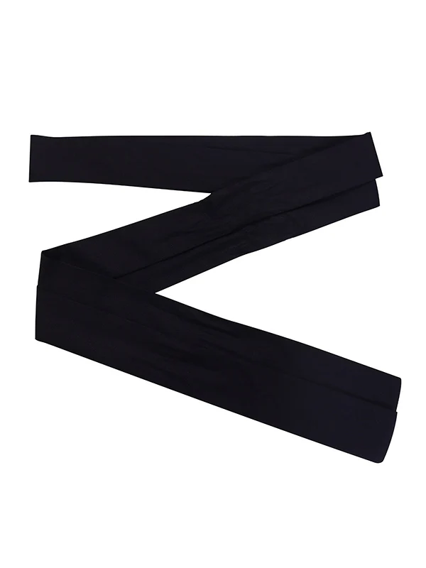 A-Line High Waisted Buttoned Pleated Ruffled Solid Color Tied Waist Lapel Mini Dresses - Image 12