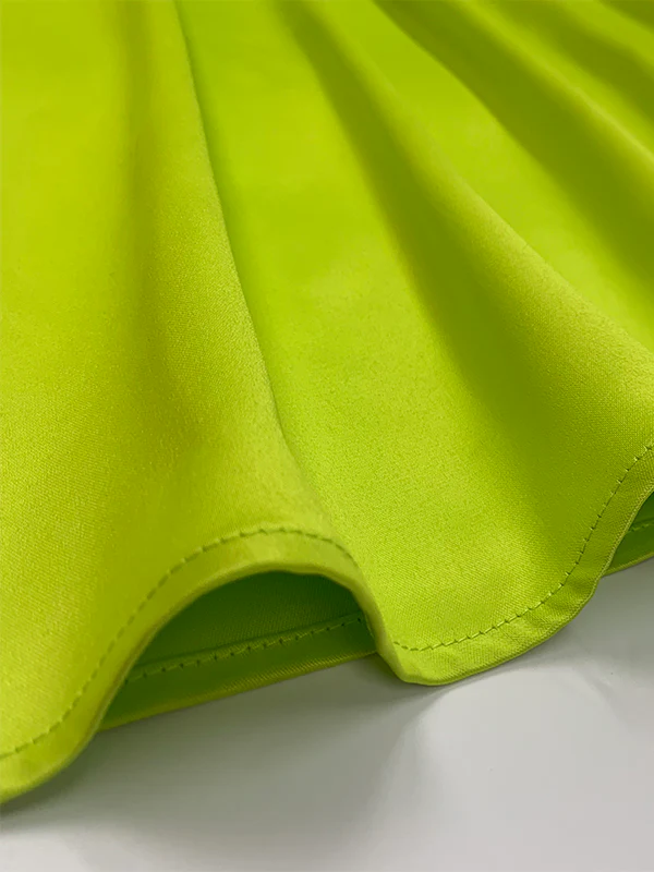 A-Line High Waisted Contrast Color Pleated Zipper Deep V-Neck Maxi Dresses - Image 9