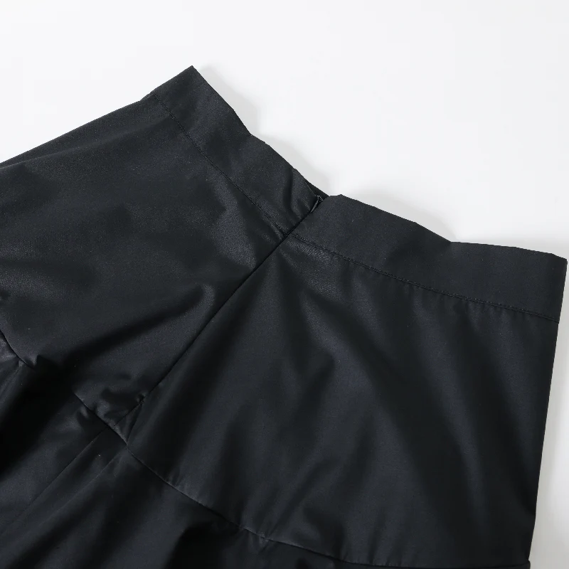 A-Line High Waisted Falbala Solid Color Long Skirts Skirts Bottoms - Image 11