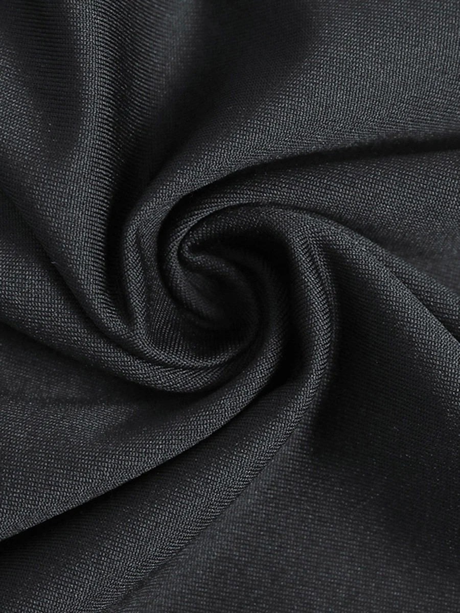 A-Line High Waisted Pleated Solid Color Split-Side V-Neck Maxi Dresses - Image 20