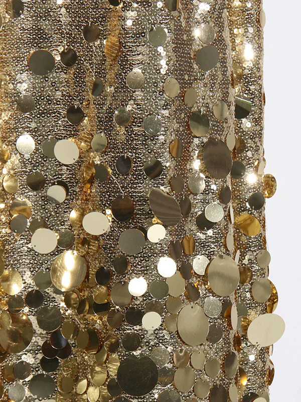 A-Line High Waisted Sequined Shiny Skirts Bottoms - Image 10