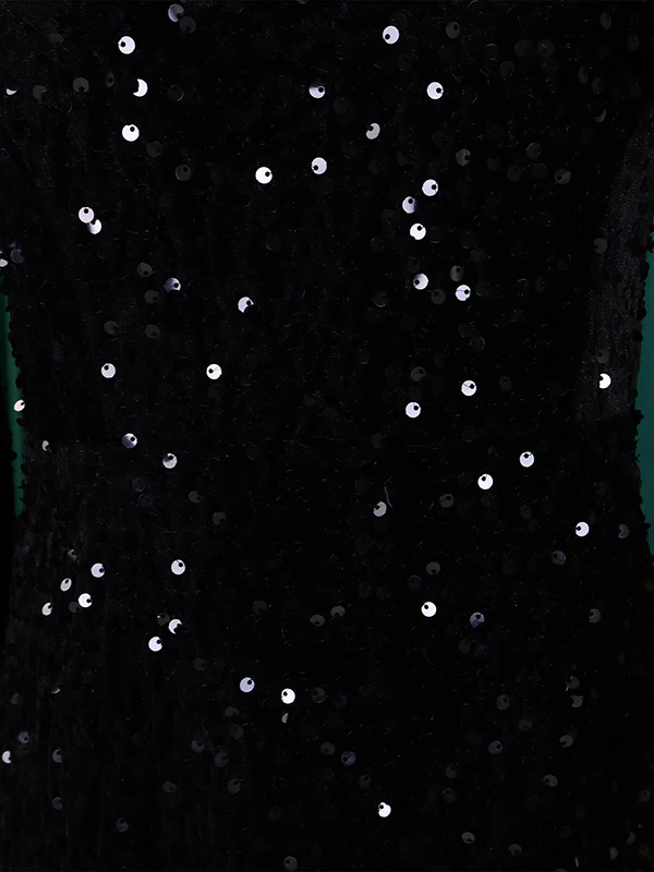 A-Line High Waisted Sequined Split-Joint Zipper Round-Neck Maxi Dresses - Image 18