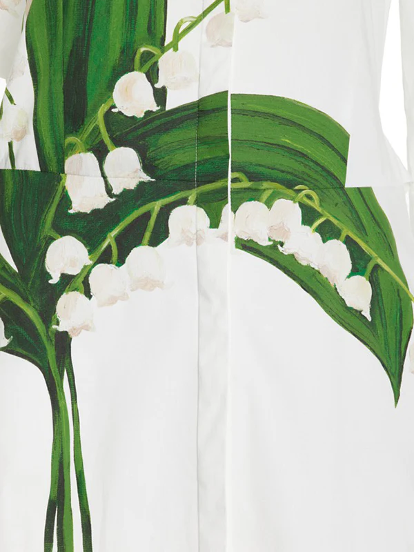 A-Line Long Sleeves Buttoned Flower Print Round-Neck Maxi Dresses - Image 10
