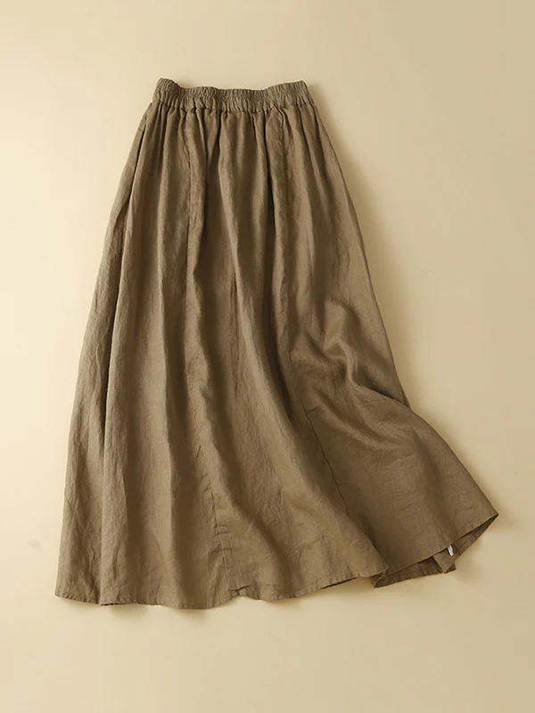 A-Line Loose Drawstring Elasticity Skirts - Image 4