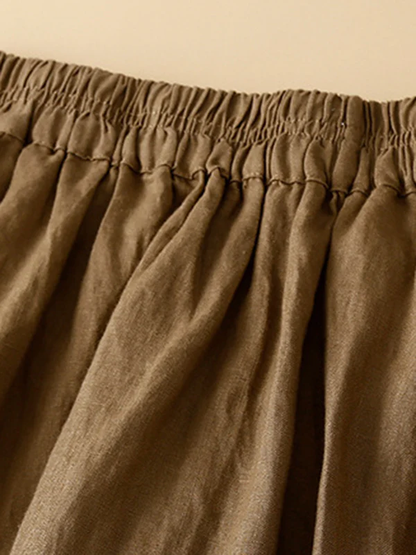 A-Line Loose Drawstring Elasticity Skirts - Image 5