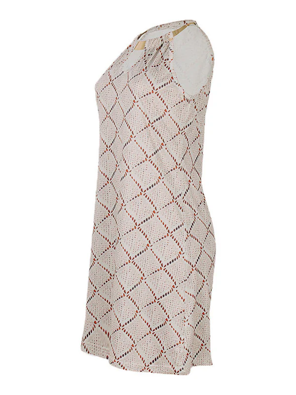 A-Line Loose Hollow Split-Joint Halter-Neck Mini Dresses - Image 5