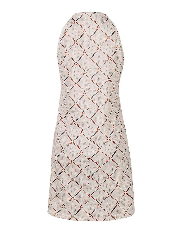 A-Line Loose Hollow Split-Joint Halter-Neck Mini Dresses - Image 6