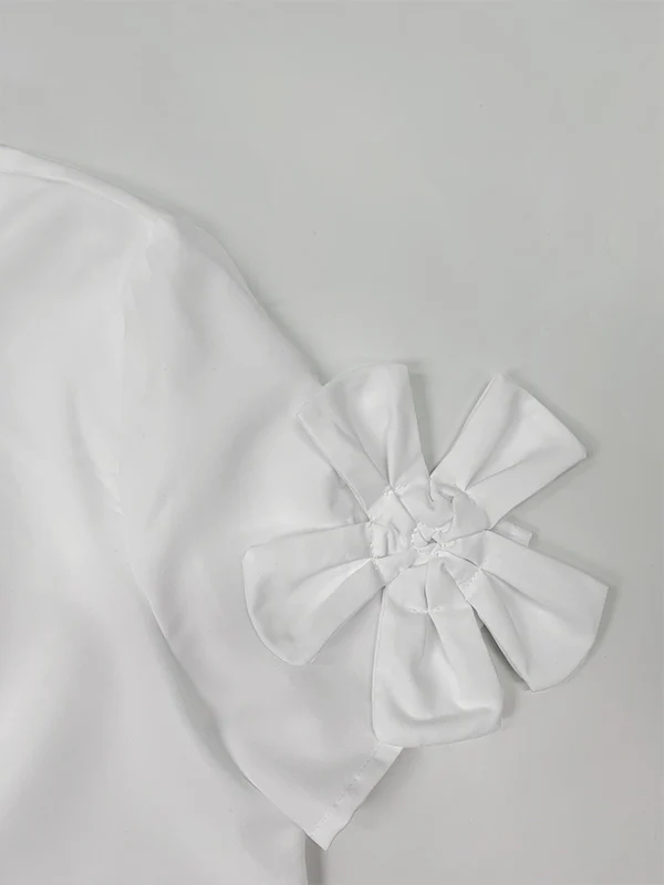 A-Line Loose Pleated Solid Color Split-Joint Lapel Maxi Dresses Shirt Dress - Image 7