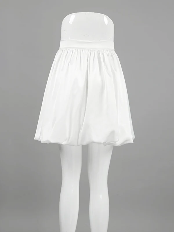 A-Line Loose Pleated Solid Color Split-Joint Skirts Bottoms - Image 8