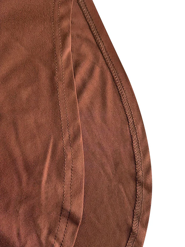 A-line Loose Pockets Solid Color Split-Joint Round-neck Midi Dresses - Image 11