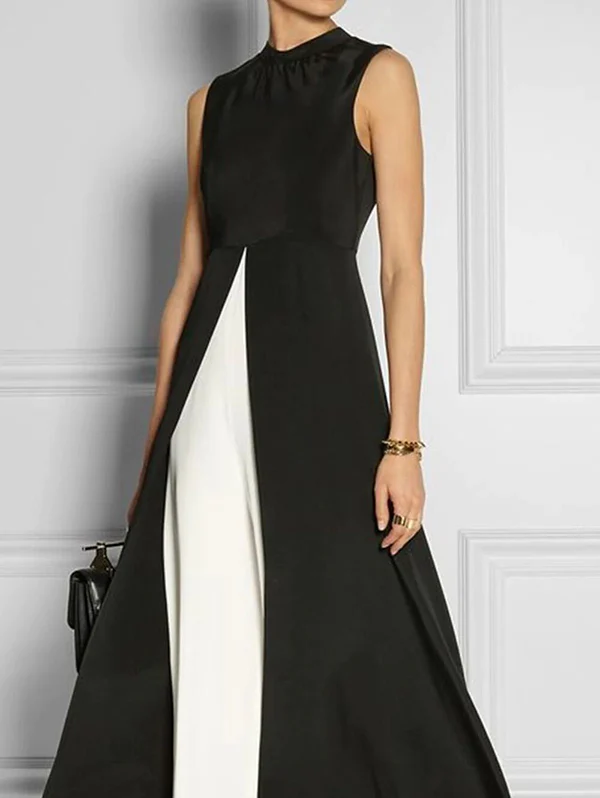A-Line Loose Solid Color Round-Neck Vest Top - Image 2