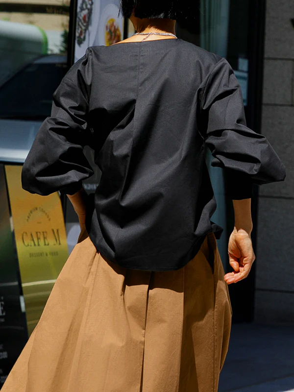 A-Line Loose Solid Color Skirts Bottoms - Image 4