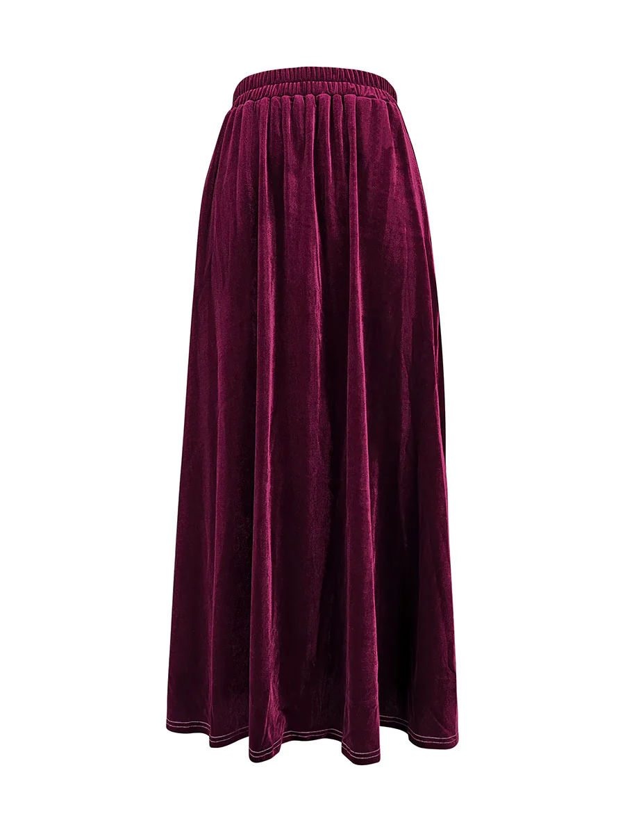 A-Line Loose Solid Color Skirts Bottoms - Image 13