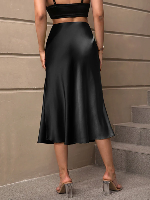 A-Line Loose Solid Color Skirts Bottoms - Image 4