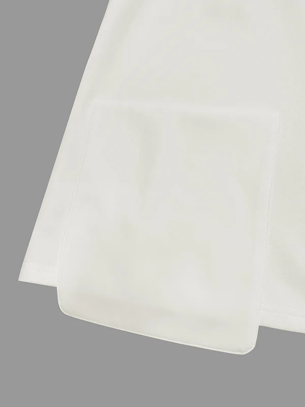 A-Line Loose Solid Color Split-Joint Round-Neck Vest Top - Image 7