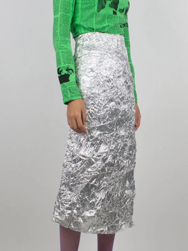 A-Line Solid Color Skirts Bottoms - Image 10