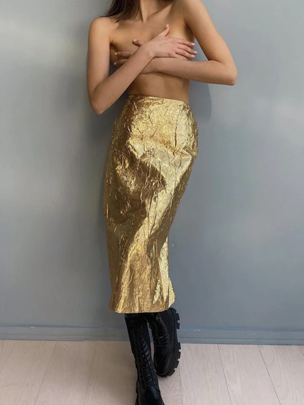 A-Line Solid Color Skirts Bottoms - Image 13