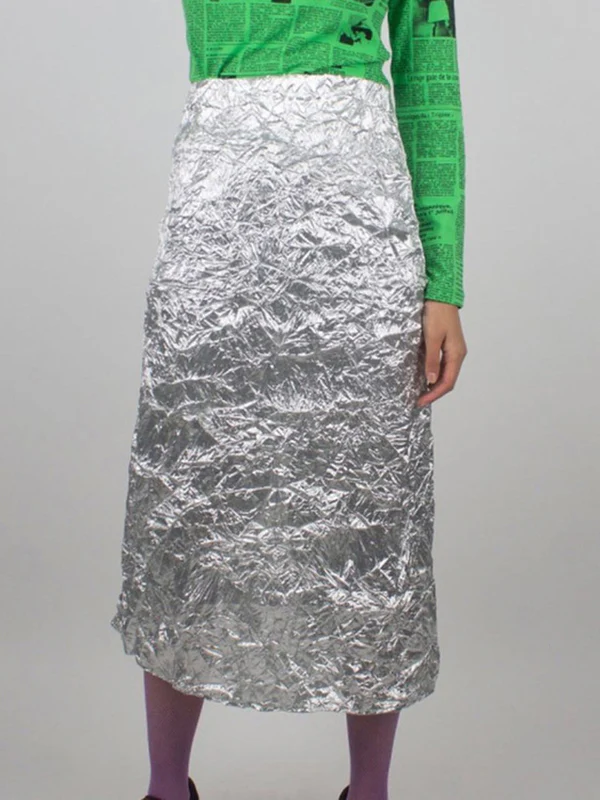 A-Line Solid Color Skirts Bottoms - Image 6